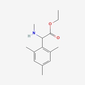 molecular formula C14H21NO2 B13504621 Ethyl 2-mesityl-2-(methylamino)acetate 