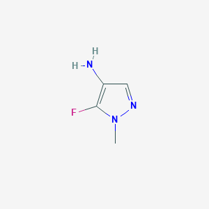 molecular formula C4H6FN3 B13504625 5-Fluoro-1-methyl-1H-pyrazol-4-amine 