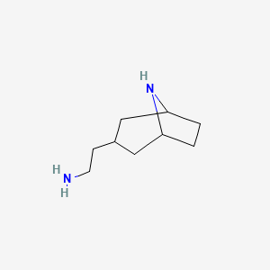 molecular formula C9H18N2 B13504629 2-(8-Azabicyclo[3.2.1]octan-3-yl)ethan-1-amine 