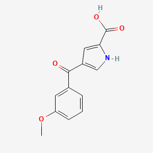 molecular formula C13H11NO4 B1350463 4-(3-methoxybenzoyl)-1H-pyrrole-2-carboxylic Acid CAS No. 886361-11-1