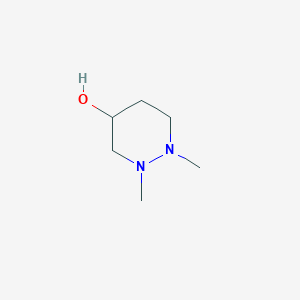molecular formula C6H14N2O B135047 1,2-Dimethyldiazinan-4-ol CAS No. 132846-57-2