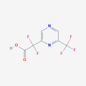 molecular formula C7H3F5N2O2 B13504712 2,2-Difluoro-2-[6-(trifluoromethyl)pyrazin-2-yl]acetic acid 