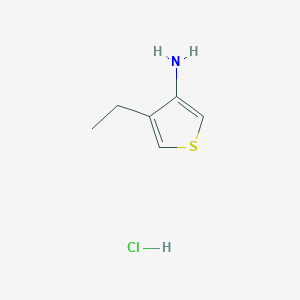 molecular formula C6H10ClNS B13504719 4-Ethylthiophen-3-amine hydrochloride 