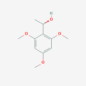 molecular formula C11H16O4 B13504727 (S)-1-(2,4,6-Trimethoxyphenyl)ethan-1-ol 