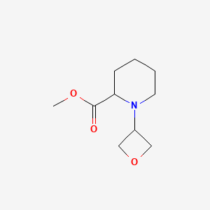 molecular formula C10H17NO3 B13504748 Methyl1-(oxetan-3-yl)piperidine-2-carboxylate 