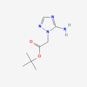molecular formula C8H14N4O2 B13504752 tert-butyl 2-(5-amino-1H-1,2,4-triazol-1-yl)acetate 