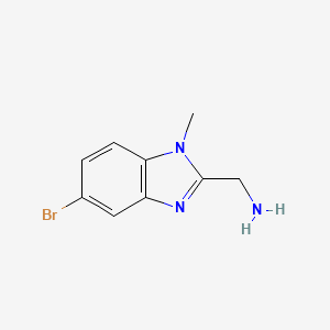 molecular formula C9H10BrN3 B13504775 (5-Bromo-1-methyl-1h-benzo[d]imidazol-2-yl)methanamine 