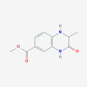 molecular formula C11H12N2O3 B13504799 Methyl 2-methyl-3-oxo-1,2,3,4-tetrahydroquinoxaline-6-carboxylate 