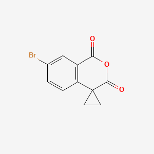 molecular formula C11H7BrO3 B13504808 7-Bromo-1,3-dihydrospiro[2-benzopyran-4,1'-cyclopropane]-1,3-dione 