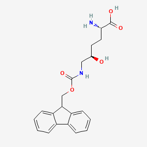 molecular formula C21H24N2O5 B13504895 (2S,5R)-2-amino-6-({[(9H-fluoren-9-yl)methoxy]carbonyl}amino)-5-hydroxyhexanoic acid 