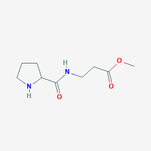 molecular formula C9H16N2O3 B13504904 Methyl 3-(pyrrolidine-2-carboxamido)propanoate 