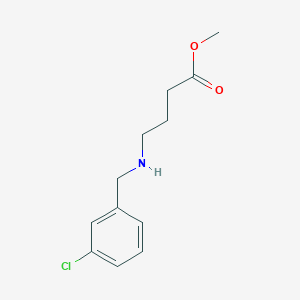 molecular formula C12H16ClNO2 B13504959 Methyl 4-{[(3-chlorophenyl)methyl]amino}butanoate 