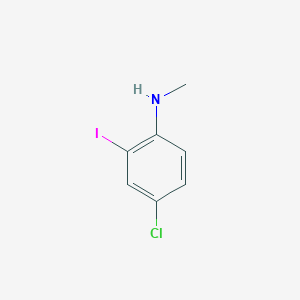 molecular formula C7H7ClIN B13504971 4-chloro-2-iodo-N-methylaniline 
