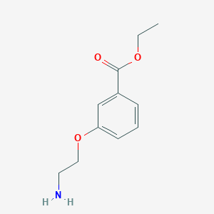 molecular formula C11H15NO3 B13504980 Ethyl 3-(2-aminoethoxy)benzoate 
