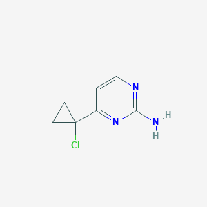 molecular formula C7H8ClN3 B13504985 4-(1-Chlorocyclopropyl)pyrimidin-2-amine 