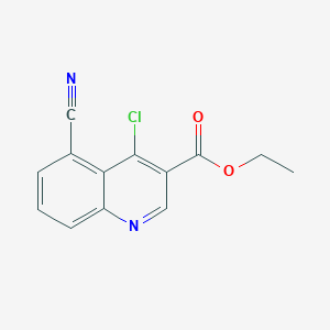 molecular formula C13H9ClN2O2 B13505017 Ethyl4-chloro-5-cyanoquinoline-3-carboxylate 