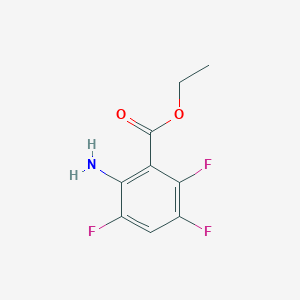 molecular formula C9H8F3NO2 B13505023 Ethyl 2-amino-3,5,6-trifluorobenzoate 