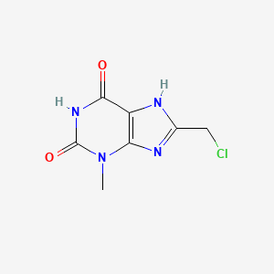 molecular formula C7H7ClN4O2 B13505026 8-(chloromethyl)-3-methyl-2,3,6,7-tetrahydro-1H-purine-2,6-dione 