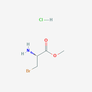 molecular formula C4H9BrClNO2 B13505041 methyl(2R)-2-amino-3-bromopropanoatehydrochloride 
