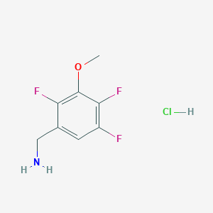 molecular formula C8H9ClF3NO B13505046 1-(2,4,5-Trifluoro-3-methoxyphenyl)methanamine hydrochloride 