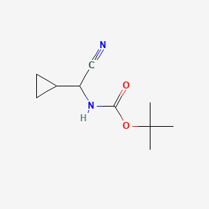 molecular formula C10H16N2O2 B13505048 tert-Butyl (cyano(cyclopropyl)methyl)carbamate 