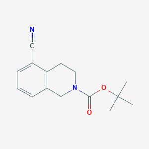 molecular formula C15H18N2O2 B13505067 Tert-butyl 5-cyano-3,4-dihydro-2(1h)-isoquinolinecarboxylate 