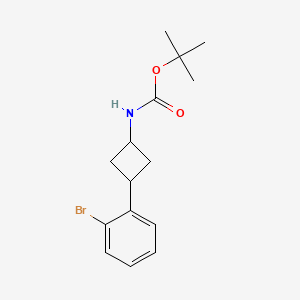 molecular formula C15H20BrNO2 B13505097 tert-butyl N-[3-(2-bromophenyl)cyclobutyl]carbamate 
