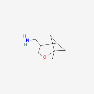 molecular formula C8H15NO B13505099 1-{1-Methyl-2-oxabicyclo[3.1.1]heptan-4-yl}methanamine 
