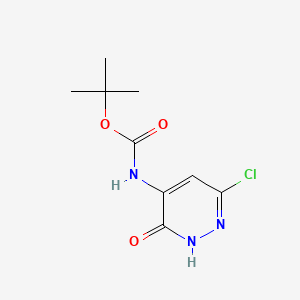 molecular formula C9H12ClN3O3 B13505123 tert-Butyl (6-chloro-3-oxo-2,3-dihydropyridazin-4-yl)carbamate 
