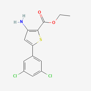 molecular formula C13H11Cl2NO2S B13505153 Ethyl 3-amino-5-(3,5-dichlorophenyl)thiophene-2-carboxylate 