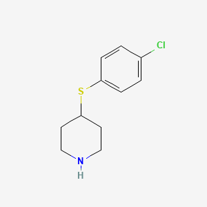 molecular formula C11H14ClNS B1350516 4-((4-Chlorophenyl)thio)piperidine CAS No. 101768-63-2