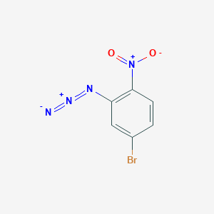 molecular formula C6H3BrN4O2 B13505179 2-Azido-4-bromo-1-nitrobenzene 