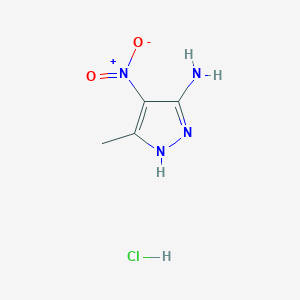 molecular formula C4H7ClN4O2 B13505180 3-methyl-4-nitro-1H-pyrazol-5-amine hydrochloride 