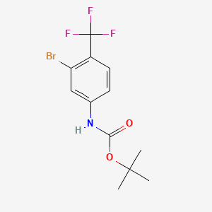 molecular formula C12H13BrF3NO2 B13505197 tert-Butyl (3-bromo-4-(trifluoromethyl)phenyl)carbamate 