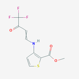 molecular formula C10H8F3NO3S B1350520 methyl 3-{[(E)-4,4,4-trifluoro-3-oxo-1-butenyl]amino}-2-thiophenecarboxylate 
