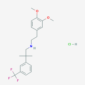 molecular formula C21H27ClF3NO2 B13505212 [2-(3,4-Dimethoxyphenyl)ethyl]({2-methyl-2-[3-(trifluoromethyl)phenyl]propyl})amine hydrochloride 