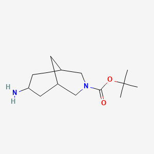 molecular formula C13H24N2O2 B13505233 tert-Butyl 7-amino-3-azabicyclo[3.3.1]nonane-3-carboxylate 