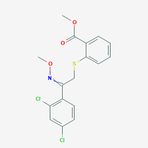 molecular formula C17H15Cl2NO3S B1350533 Methyl 2-{[2-(2,4-dichlorophenyl)-2-(methoxyimino)ethyl]sulfanyl}benzenecarboxylate 
