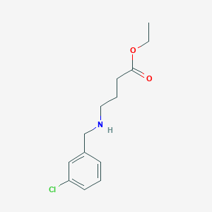 molecular formula C13H18ClNO2 B13505377 Ethyl 4-((3-chlorobenzyl)amino)butanoate 