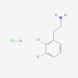molecular formula C8H10Cl2FN B13505383 2-(2-Chloro-3-fluorophenyl)ethan-1-amine hydrochloride 
