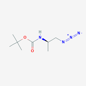 molecular formula C8H16N4O2 B13505388 tert-butyl N-[(2R)-1-azidopropan-2-yl]carbamate 
