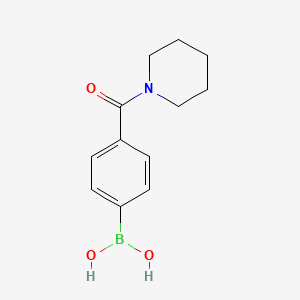 molecular formula C12H16BNO3 B1350541 4-(Piperidine-1-carbonyl)phenylboronic acid CAS No. 389621-83-4