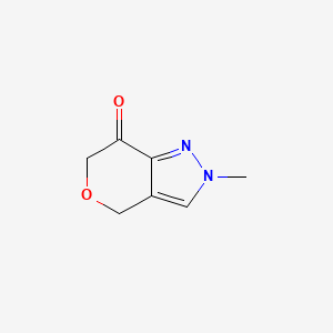 molecular formula C7H8N2O2 B13505411 2-methyl-2H,4H,6H,7H-pyrano[4,3-c]pyrazol-7-one 