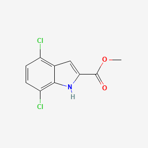 molecular formula C10H7Cl2NO2 B13505413 methyl 4,7-dichloro-1H-indole-2-carboxylate 