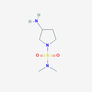 molecular formula C6H15N3O2S B13505416 3-amino-N,N-dimethylpyrrolidine-1-sulfonamide 