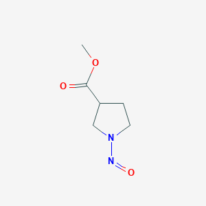 molecular formula C6H10N2O3 B13505421 Methyl 1-nitrosopyrrolidine-3-carboxylate 