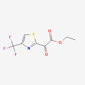 molecular formula C8H6F3NO3S B13505436 Ethyl 2-oxo-2-[4-(trifluoromethyl)-1,3-thiazol-2-yl]acetate 