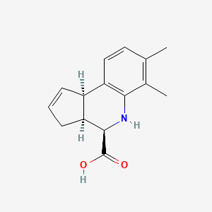 molecular formula C15H17NO2 B13505450 rac-(3aR,4S,9bS)-6,7-dimethyl-3H,3aH,4H,5H,9bH-cyclopenta[c]quinoline-4-carboxylic acid 