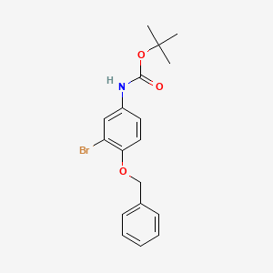 molecular formula C18H20BrNO3 B13505465 Tert-butyl (4-(benzyloxy)-3-bromophenyl)carbamate 