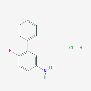 molecular formula C12H11ClFN B13505469 6-Fluoro-[1,1'-biphenyl]-3-amine hydrochloride 